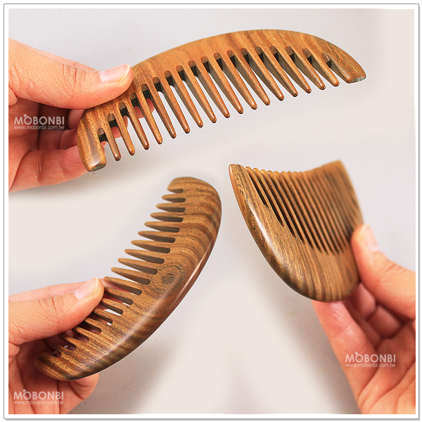 天然黄金玉檀木梳t-w10