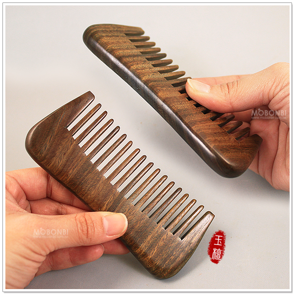 天然黄金玉檀木梳t-w14